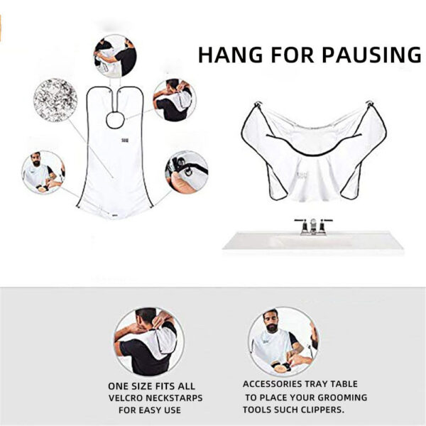 53e1cf1c61787f85 Male Shaving Beard Catcher Cape Care Bib Face Shaved Hair Adult Bibs Shaver Cleaning Hairdresser for Man Clean Apron Gift