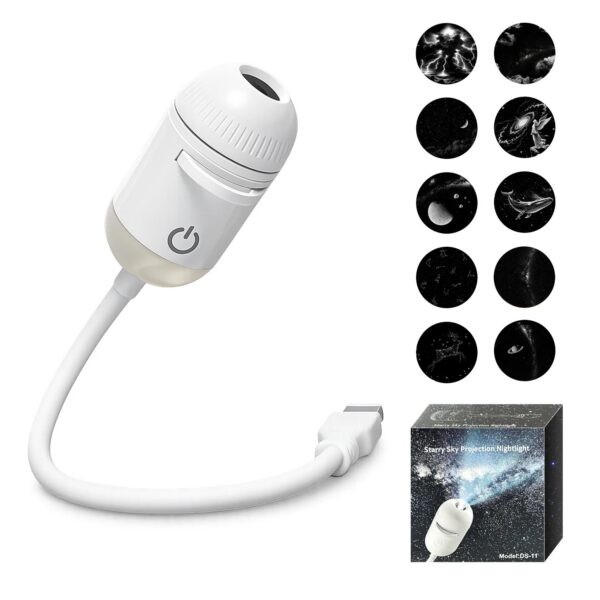 53e542fadc64fb2f 2-in-1 USB Ambient Light For Large Range Projection Atmosphere Multiple Scenes Adjustable Focus Distance Night Lighting Function