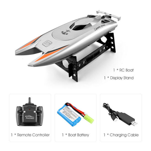 2.4G Radio Rc 30Km/h Racing Boat High Speed Speedboat 20Mins Battery 2 Ch Dual Motor Waterproof Remote Control Ship Toy Boy