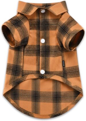 53eeb1af04d61cff Koneseve Dog Shirt Plaid Dog Clothes for Small Dogs Boy Girl Cat Clothes Soft Puppy Outfit Adorable Pet T-Shirts Kitten Grid Costume Apparel Thanksgiving Christmas Clothing ( Yellow; L/Large )
