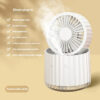 Foldable air cooler spray humidification small dormitory desktop usb charging portable fan