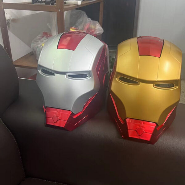 53fd9fe6487d8d85 In Stock Avengers Iron Man Helmet Adult Child Model Cosplay 1:1 Light Led Mask Action Figure Toys Children Gift