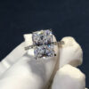 Radiant Cut cut 4ct Simulated Diamond cz ring Sterling Sier Engagement Wedding Band Rings for women Party Jewelry