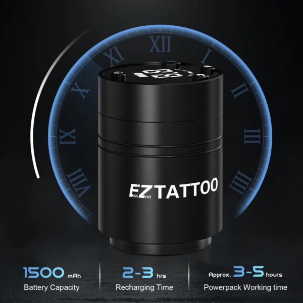 5401f3c8ba55ea46 EZ Caster Wireless Cartridge Tattoo Machine pen Rotaty Battery Pen with Portable Power Pack 1500mAh LED Digital Display