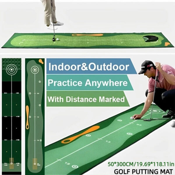 5408278709c33950 Carpet Mat Indoor Outdoor Training Putting Practice Golf Green Fairway Pad Washable Anti-Slip 50X300cm JH1041