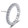 Houtros 3mm Moissanite Rings for Women S Sier 7 Stone Engagement Wedding Sparkling Diamond Ring Fine Jewelry Gift
