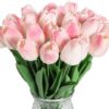 541aa392f96054a7 IPOPU Real Touch Purple Tulips 24PCS Artificial Flowers for Decoraion Fake Tulips Light Purple Flowers Floral Arrangements Artificial Faux Tulips Decor for Table Home Kitchen Decor (Light Purple)