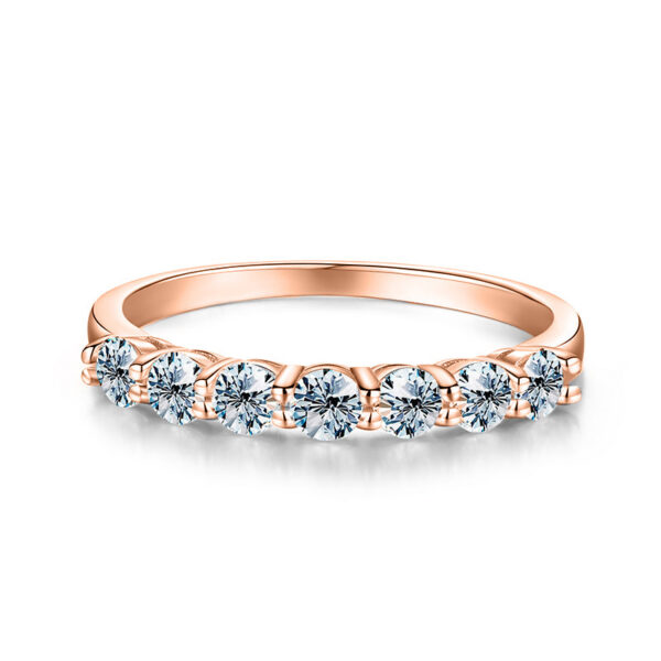 GRA Real Moissanite Ring Sterling Sier Diamond Eternity Band Engagement Wedding Rings for Women Quality Jewelry