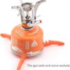 Fuel Can Stabilizer Canister Stand Gas Tank Bracket Stove Standard Bottle Shelf Tripod Folding Canister Stand (Orange)