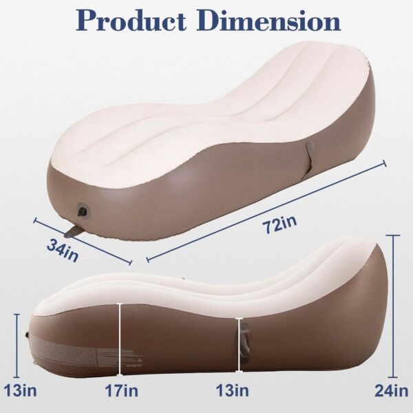 DIMAR GARDEN Inflatable Couch Wavy Air Sofa Inflatable Chaise Lounger for Indoor and Outdoor