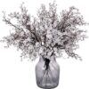 543dc22f4fae6123 Momkids 6 Pcs Babys Breath Bulk Artificial Faux Silk Flower Gypsophila Bouquet Winter Real Touch Fake Floral for Office Kitchen Wedding Restaurant Centerpieces Christmas Party Decor (White)