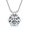 Lnngy 0.5ct-5ct Moissanite Pendant Necklace With Certificate For Women Original Real 925 Silver Chain Solitaire Drop Necklaces