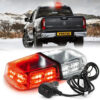 12" 36 LED 18 Watts Emergency Hazard Warning Security Roof Top Flash Strobe Mini Light Bar with Magnetic Mount, for Plow or Tow