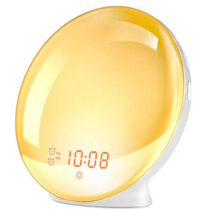 5466489b99e51831 Wake Up Light Alarm Clock with Sunrise/Sunset Simulation Dual Alarms FM Radio Nightlight 7 Colors Natural Sounds Snooze