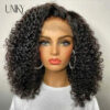 Wigs Jerry Curly Front 13x4 Transparent Lace For Women 4x4 Closure Short Bob Human Hair Wig 8-14inch