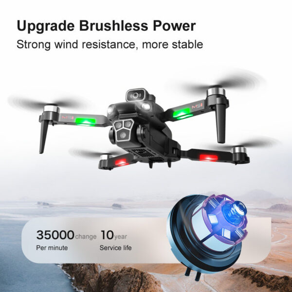 54693bc54f6361c6 New M1s Mini Drone 4K Professinal Three Camera Wide Angle Optical Flow Localization Four-way Obstacle Avoidance RC Quadcopter