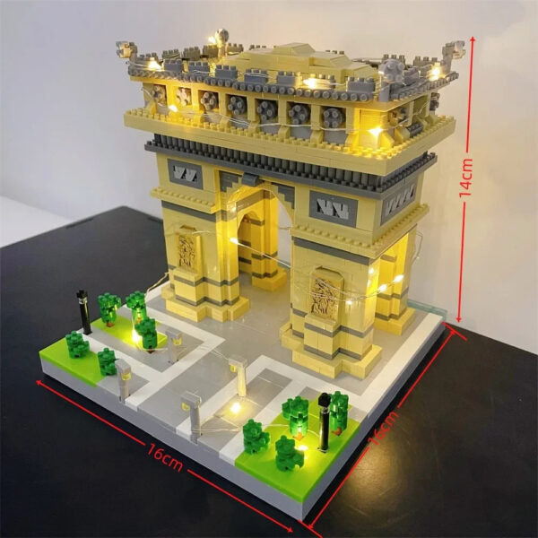 54722b85e471025e Knew Built Exquisite Paris Eiffel Tower Micro Mini Building Blocks Toys Set: LED Illuminated, Perfect Gift Illuminate Your World