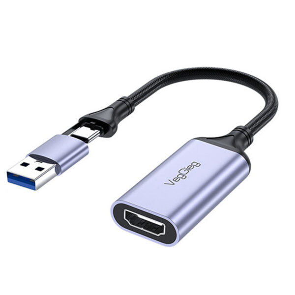 Capture Card HDMI-compatible To USB/Type-C Aluminum Alloy USB 3.0 Video Grabber 4K1080P for PC Game Live Streaming