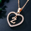 26 Letter Zircon Necklace Jewelry Love Pendant