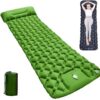 Coziya Matelas, Camping-Matratze, 5 cm Ultraleichte Aufblasbare Camping-Matratze, Aufblasbares Schlafpad Mit Eingebauten Kissen, Zum Campen, Reisen, Zuhause, BüRo,Blue