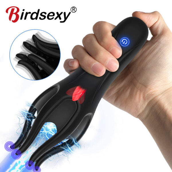 54b1ad463cdb3f69 Glans Trainer for Men Powerful Vibrating G Spot Masturbator Soft Fingertip Prolong Endurance Massage Vibrator Erotic Toys