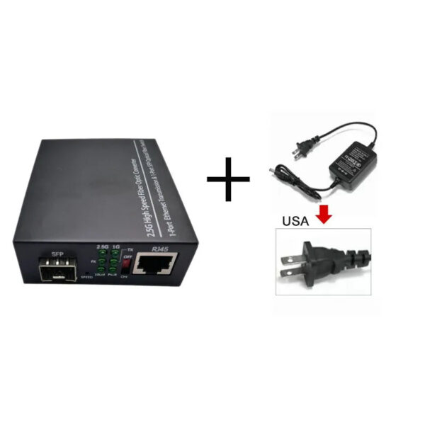 2.5G Fiber Optic Media Converter Gigabit SFP Transceiver 1000Mbps Compatible With Common E/GPON