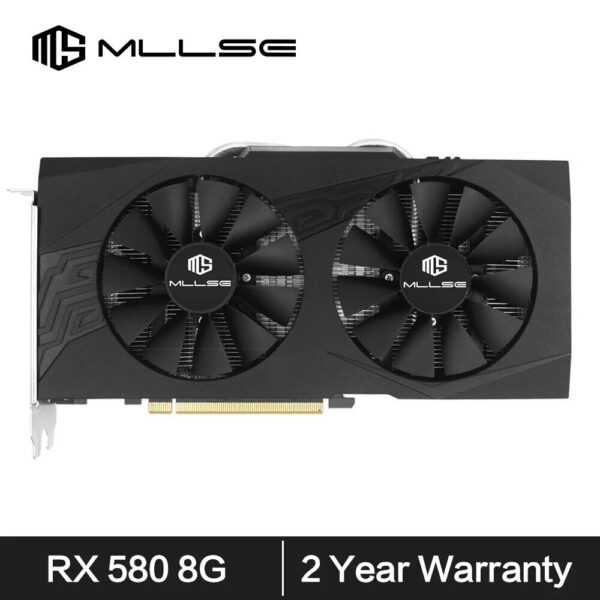 54b7c866a9796672 MLLSE AMD RX 8GB 2048SP Gaming Graphics GDDR5 256Bit PCI-E 3.0 ×16 8Pin Radeon GPU Rx 580 Card Placa De Video