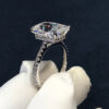 Radiant Cut cut 4ct Simulated Diamond cz ring Sterling Sier Engagement Wedding Band Rings for women Party Jewelry