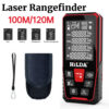 54c03b82141f9922 HILDA Rangefinder Digital Tape 100M 120M Laser Distance Meter Range Finder Test Tool Building Measure Ruler