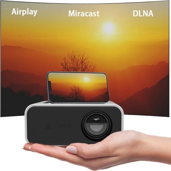 YT300 Portable Mini Projector 24 ANSI HD 1080P Wired and Wireless Mobile Home Theater Projection