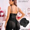 Avidlove Babydoll Lingerie for Women Floral Snap Crotch Teddy Chemise Nightie Lace Nightgown