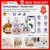 54da18fc7aba4b0b Tuya Smart AI Plush Robot w/LED Eyes & Voice Control,Interactive Smart Toy USB Rechargeable Companion for Kids Gifts/Smart Home