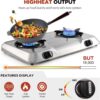 Propane Stove 2 Burner Gas Stove,Portable Stainless Steel Stove,Auto Ignition Camping Dual LPG for RV, Apartment, Outdoor
