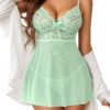 54e0113b107adbb2 Avidlove Women Lingerie Lace Babydoll Strap Chemise Halter Teddy V Neck Sleepwear