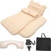 54e7bc7907108866 ACROPIX Inflatable SUV Truck Car Air Mattress Back Seat Camping Bed Thickened Car Sleeping Pad for Travel Car Bed SUV Mattress with Car Air Pump and Pillows Black