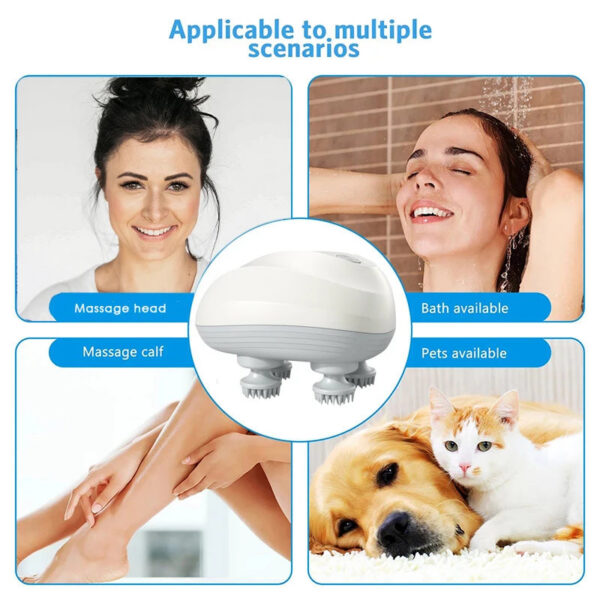 54ecf98078b1fef8 Deep Scalp Massager Head Cleaning Massager Also Suitable for Pets Electric Massage Tool Washable and Portable