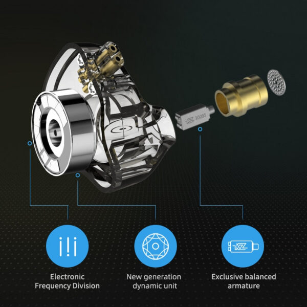 54ee011cd627b0d5 KZ ZSN PRO 1BA 1DD Hybrid Drive In Ear Earphones HIFI Metal Bass Earbud Sport Music Headset Replaceable