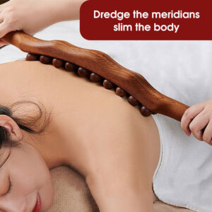 55284a9fb5591154 20 Beads Universal Back Massage Tendons Beech Wood Scraping Stick Point Treatment Guasha Relax Therapy Tool Abdominal Massager