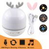 NightLights Bedroom Starry Sky Projector Bluetooth Speaker Deer USB Table Desk Lamp Bedside Decor for Kids Baby Birthday Gift