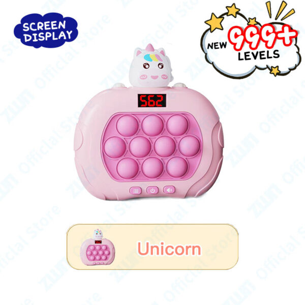999 Levels Electronic Pop Quick Push Game Console With LED Screen Display Anti Stress Sensory Bubble Toys for Children Gifts
