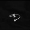 Fashion Sterling Sier 26 Letter Sparkling Diamond Zircon Open Index Finger Your Name Ring Birthday Party Jewelry