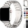 555d02a5dbaf169d Fullmosa Compatible Apple Watch Bands 41mm 40mm 38mm, Stainless Steel iWatch Band with Case for Apple Watch Ultra2/Ultra Series 9/8/7/6/5/4/3/2/1/SE/SE2, Rose Gold(Short)