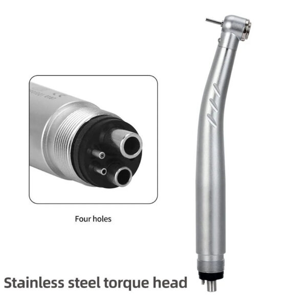 2/4 Holes Azdent Dental LED High Speed Handpiece E-generator Integrated Standard Head Push Button 3 Water Spray JD008A-SP