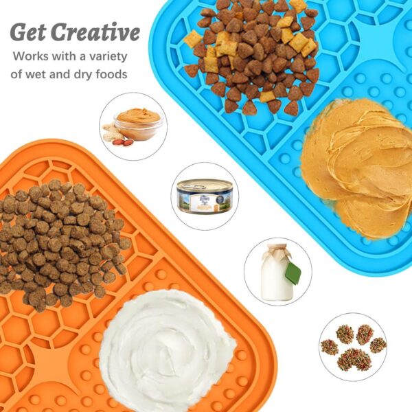 MateeyLife 3PCS Lick Mat for Dogs and Cats with Suction Cups, Dog Lick Mat for Anxiety Relief, Dog Toys to Keep Them Busy, Dog Enrichment Toys for Bathing, Cat Peanut Butter Lick Pad for Boredom