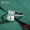 557481783b3dd0bd Modian Classic Rectangular Cutting Clear CZ Ring Solid 925 Sterling Silver Luxury Finger Rings For Women Wedding Fine Jewelry
