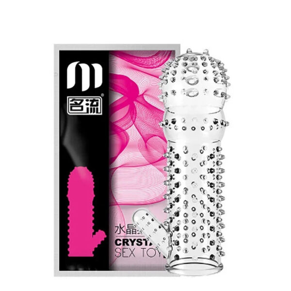 558bc6ff7496f923 Spike Penis Sleeve Reusable Condoms Sex Toys for Men Delay Ejaculation Penis Sleeve Contraception Cock Ring Extender 남성전용기구