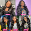 55a80613b8ee1188 30inch 13x4 Body Wave Front PrePlucked Brazilian Human Hair Frontal Wigs For Women 4x4 Lace Closure Wig