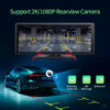 Imagebon Android 13 Dash Cam Wireless CarPlay & Android Auto Car DVR Netflix Google Play GPS Bluetooth Rearview Mirror Camera
