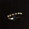 55db788c4506242f Sterling Sier Plating 14k Gold Fashion Simple Pavé Diamond Ring Women Exquisite Sweet Wedding Jewelry Accessories