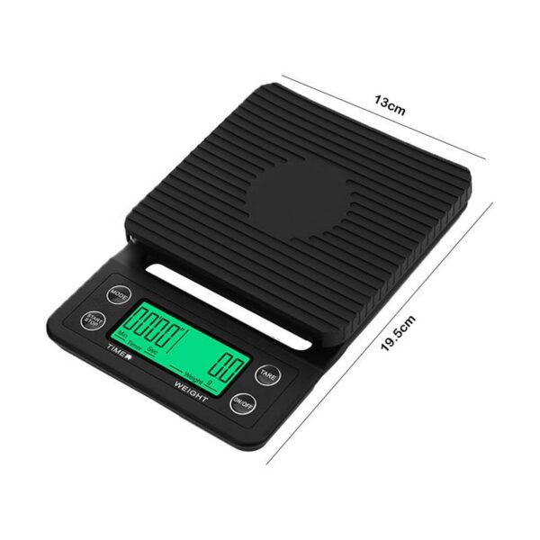 1pc Black 0.1g Coffee Dropping With Timer Digital Kitchen High Precision LCD Scale
